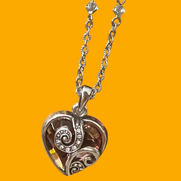 Enchanting Brighton Heart Necklace with Iridescent Crystals - 16โ-18โ - Picture 5 of 12